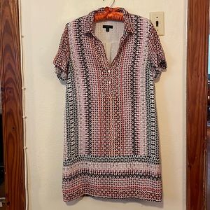 J. Crew Kaleidoscope Silk Shirtdress